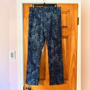 Patterned, Ralph Lauren size eight jeans
